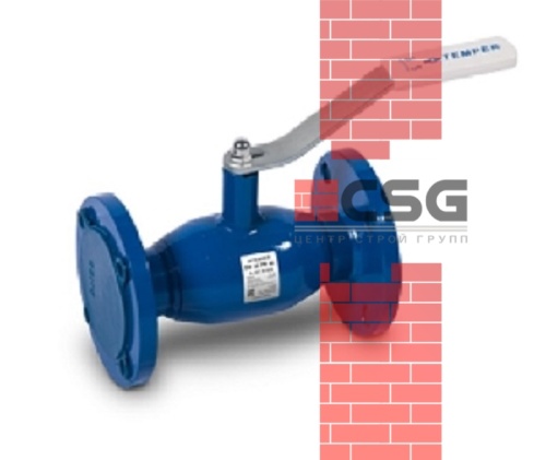 Кран шаровый стальной Ду100 Ру16 полный фланцевый Temper 29320100, DN 100