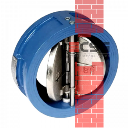 Клапан обратный чуг двухстворчатый Ду125 Ру16 межфл створки чугун, DN 125