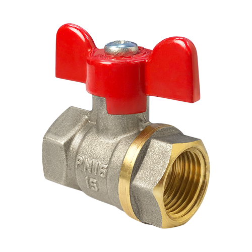 Кран шаровой латунь 11Б27фт1М Ду20 Ру40 НР/НР рычаг VALFEX VF.220.LR1.034 арт.1246524