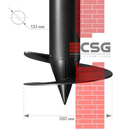 Свая винтовая СВСН-133/350/4500 по выгодным ценам в Волгограде.